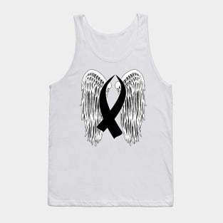 Winged Awareness Ribbon (Black) Tank Top